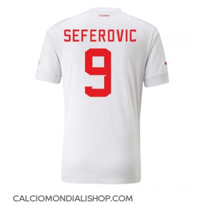 Maglie da calcio Svizzera Haris Seferovic #9 Seconda Maglia Mondiali 2022 Manica Corta